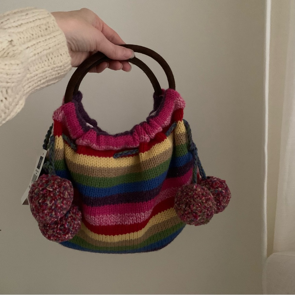 Gap Crazy Stripe Holiday 03 Colorful Rainbow Bag